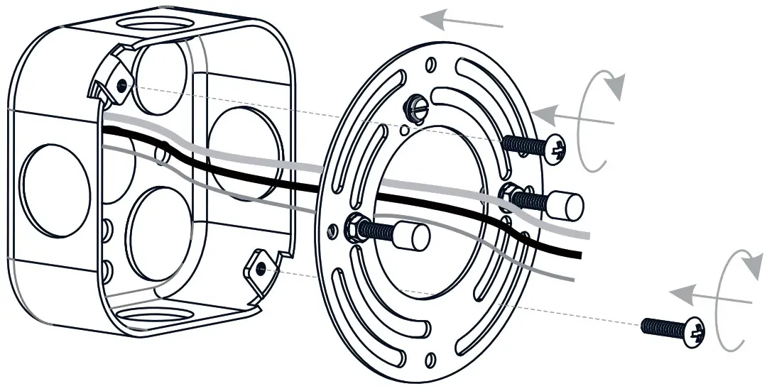 QUOIZEL KEE8624MBK Keesey 3 Light 24 Inch Wide Bathroom Vanity Light - Install Crossbar Assembly