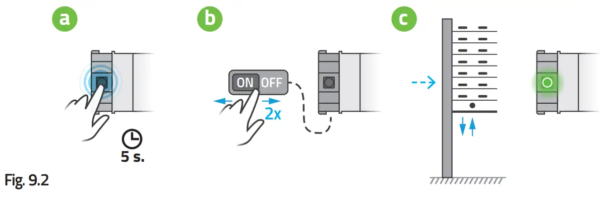 READING OF REMOTE INTO THE MOTOR’S MEMORY