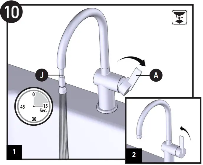 MOEN 5622BL Kitchen Sink Faucets Single Lever Pull Out Spout Hot and Cold Water Mixers - Figure 10