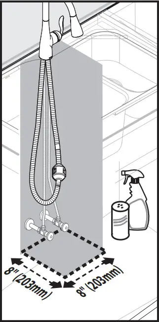 MOEN 5622BL Kitchen Sink Faucets Single Lever Pull Out Spout Hot and Cold Water Mixers - Figure 11