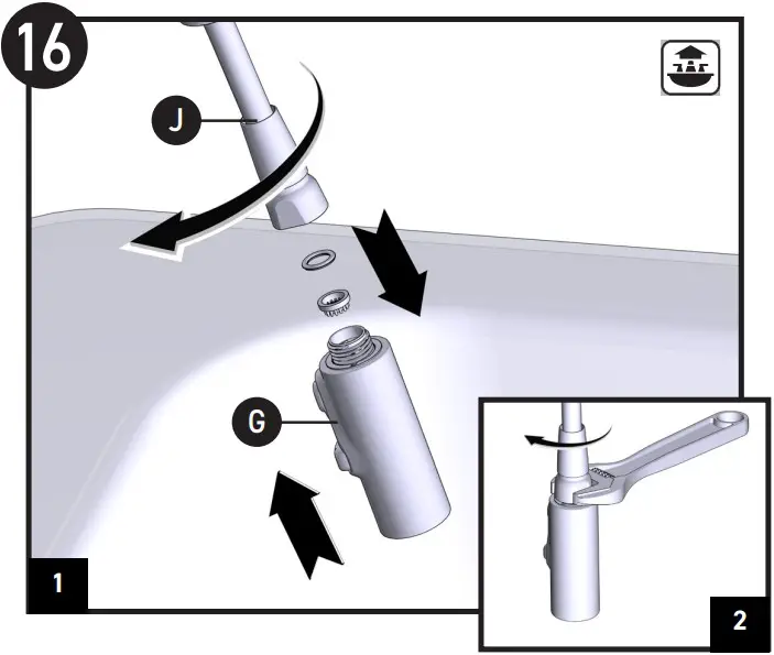MOEN 5622BL Kitchen Sink Faucets Single Lever Pull Out Spout Hot and Cold Water Mixers - Figure 18