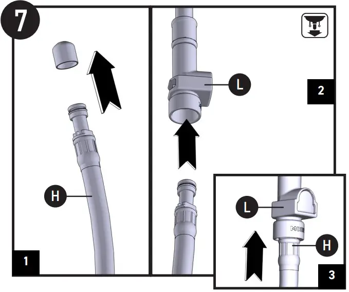MOEN 5622BL Kitchen Sink Faucets Single Lever Pull Out Spout Hot and Cold Water Mixers - Figure 7