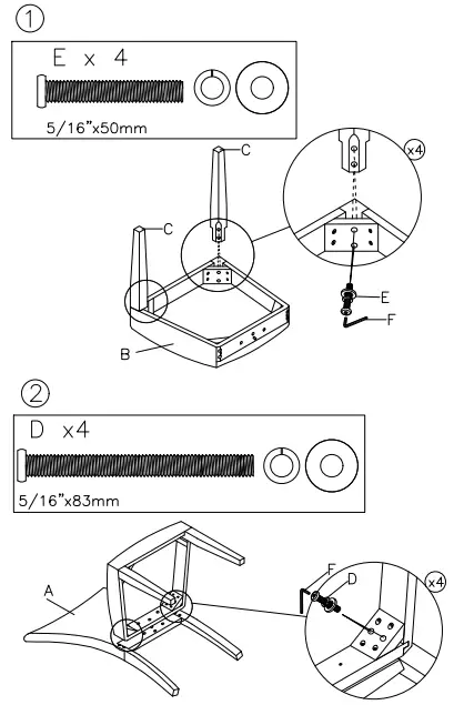 ASHLEY D728-01 Vollardi Dining Chair 2