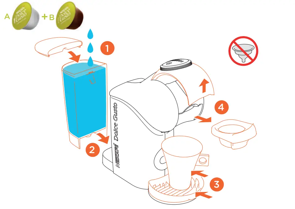 KRUPS KP240B10 Nescafe Dolce Gusto Genio S Espresso Machine - Figure 3