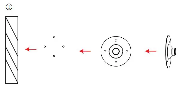 NEBULA D0724 Projector Stand User Guide - Place the base plate against the wall or ceiling