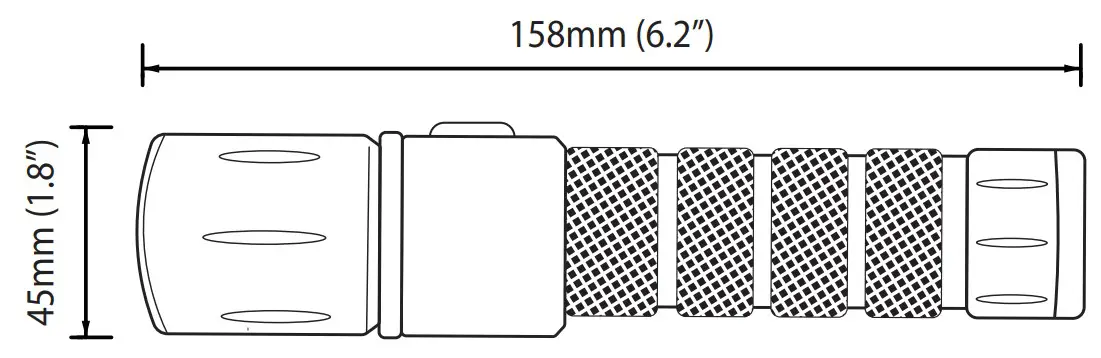 Dive Torch Dimensions