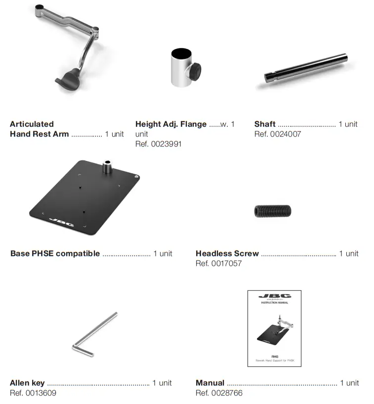 JBC RHS Articulated Hand Rest-fig1
