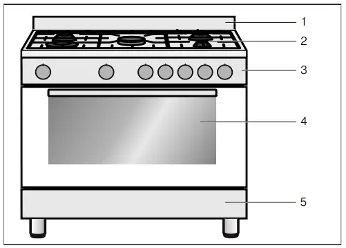 BOSCH HSB738357A Free Standing Cooker - FIG2