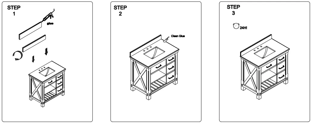 CASAINC CA512-36-C-TB Freestanding Bath Vanity - fig 1
