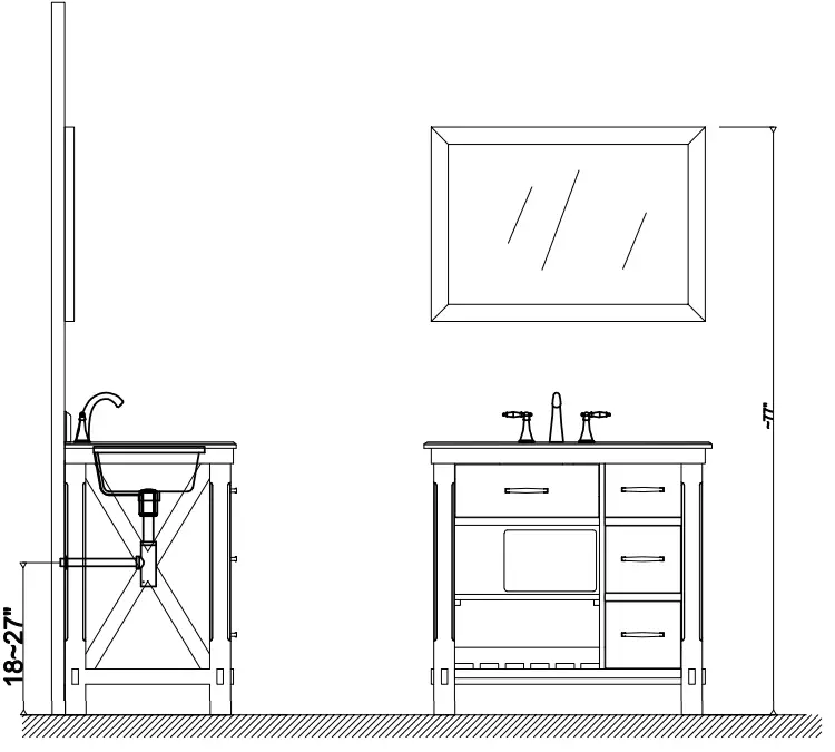 CASAINC CA512-36-C-TB Freestanding Bath Vanity - fig 5