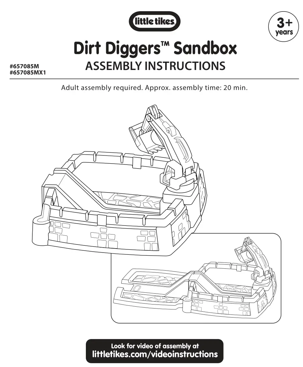 little tikes 32857065 Dirt Digger Sandbox Instruction Manual