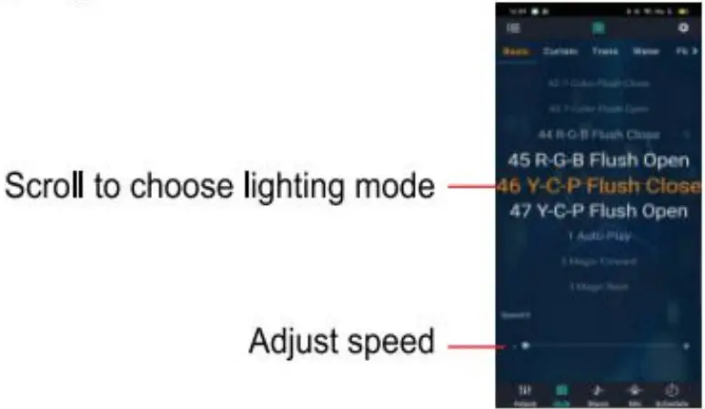 Worldsemi WS2812 LED Strip Light With Remote - Lighting mi=ode interface
