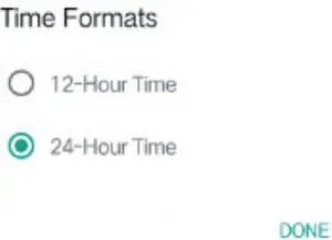 Time Format Interface