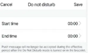 Setting mode of no disturbing Interface