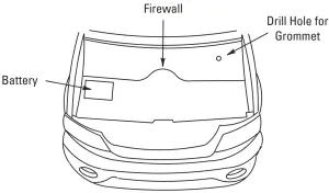 MTX Audio JWTJ97C20A TN Jeep Wrangler Vehicle Specific Subwoofer Enclosure - engine compartment