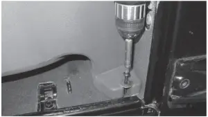 MTX Audio JWTJ97C20A TN Jeep Wrangler Vehicle Specific Subwoofer Enclosure - rear mounting