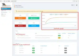 View the miner hash rate