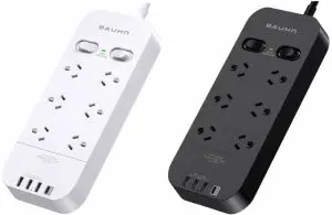 BAUHN 6-Way Surge Powerboard with 30W USB-C PD