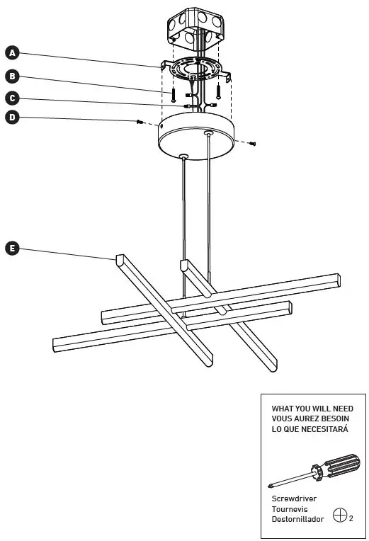 artika PDT-GDC-HD2CR LED Pendant Light - Grid-2