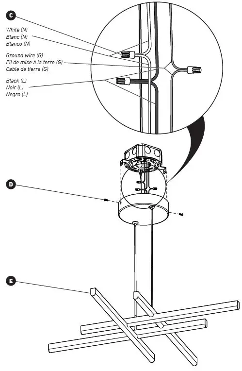 artika PDT-GDC-HD2CR LED Pendant Light - Grid-5