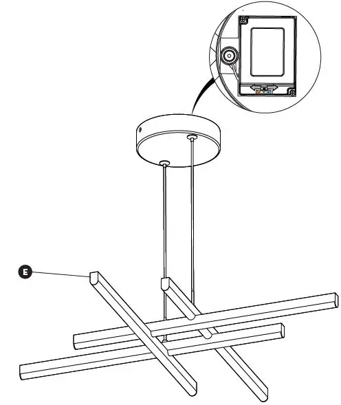 artika PDT-GDC-HD2CR LED Pendant Light - Grid-6