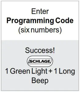 SCHLAGE FE595 Button Signals Keypad Locks - DISABLE VACATION