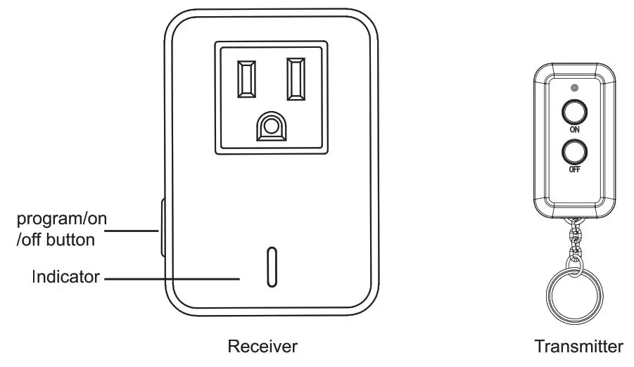 dewenwils TRY394 Wireless Remote Control Socket- Product Illustration