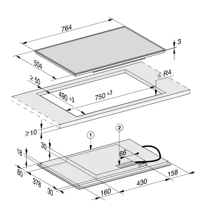 Miele KM 7200 FR Ceramic Induction Cooktop FIG 11