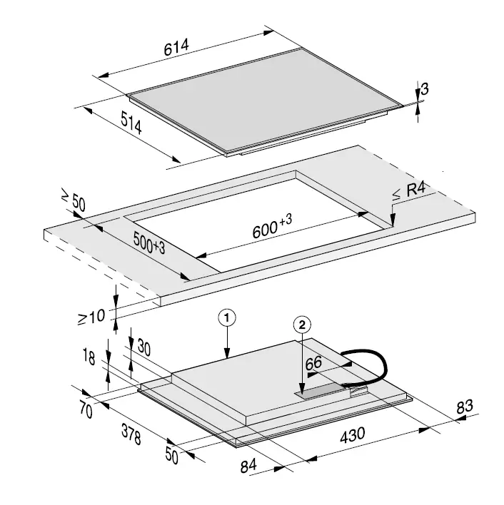 Miele KM 7200 FR Ceramic Induction Cooktop FIG 12