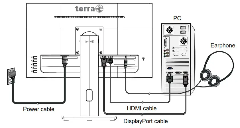 terra B07S1K1XHR 2463W PV 23.8 Inch LED TV- Installation