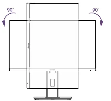 terra B07S1K1XHR 2463W PV 23.8 Inch LED TV- Pivot Angle