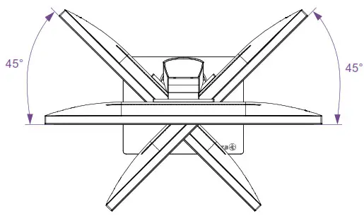 terra B07S1K1XHR 2463W PV 23.8 Inch LED TV- Swivel Angle