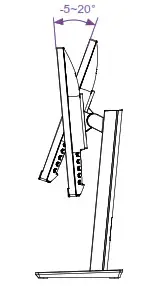 terra B07S1K1XHR 2463W PV 23.8 Inch LED TV- Tilt Angle