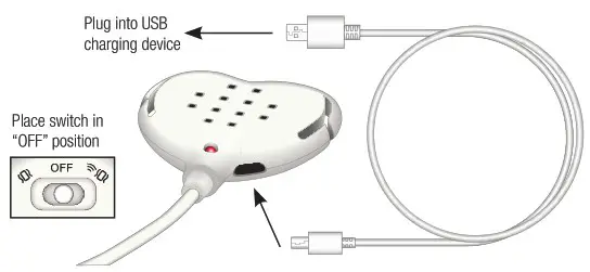 WELCARE WBA100 Stay-Dry Childrens Upper Arm Bedwetting Alarm - Charging the Bedwetting Alarm