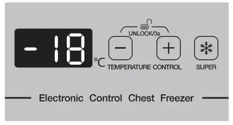 JOCEL JCH 400 Horizontal Freezer - Temperature setting