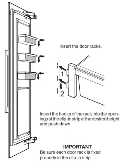LIEBHERR EGN 91 Freezer - Insert the door racks.