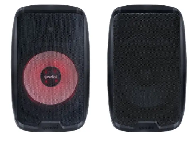 gemini AS Series Professional Audio Bluetooth 15 inch Portable Active PA Loudspeaker