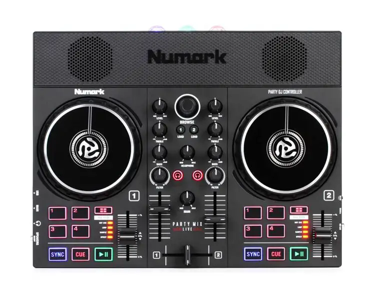 Numark Party-mix-live Dj Controller With Built-in Light Show And Speakers User Guide