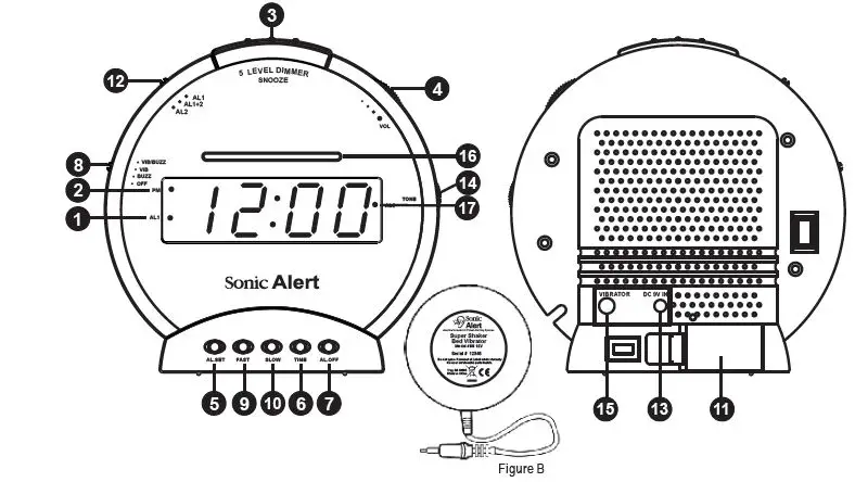 geemarc SBB500SS Quartz Alarm Clock-1