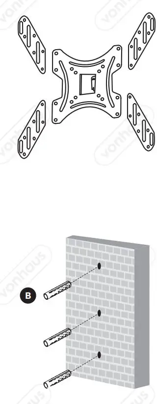 VonHaus 3000124 Cantilever TV Bracket For 20 - 50” TVS-fig4