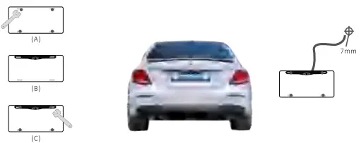 VECLESUS VT1 HD Car Mirror Rear View Camera System - amera Installation