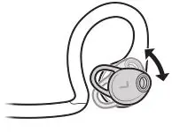 plantronics BackBeat FIT 2100 Series - Rotate the eartip between a plus and minus 20° range