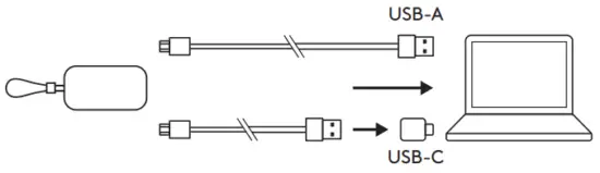 Charging via USB cable