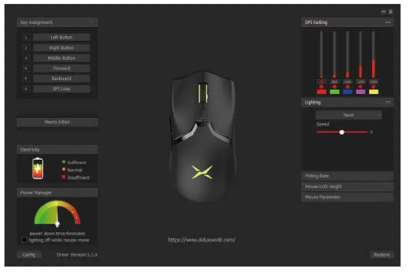 DELUX- M800-D Pro -Gaming -Wireless- Mouse -3