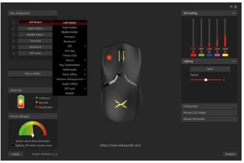 DELUX- M800-D Pro -Gaming -Wireless- Mouse -4