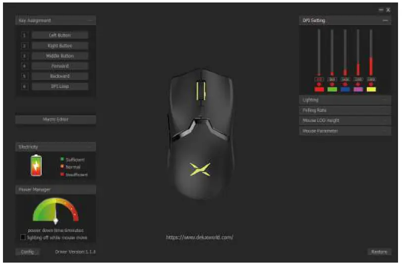 DELUX- M800-D Pro -Gaming -Wireless- Mouse -5
