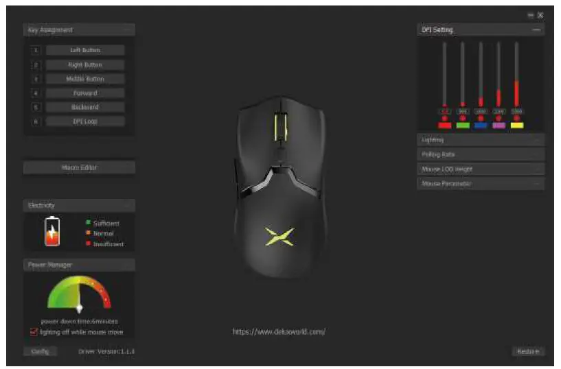 DELUX- M800-D Pro -Gaming -Wireless- Mouse -6