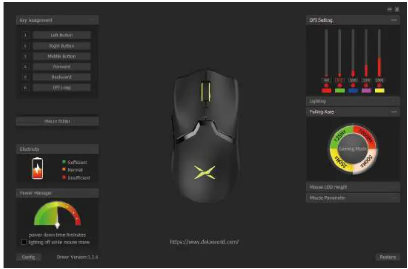 DELUX- M800-D Pro -Gaming -Wireless- Mouse -8