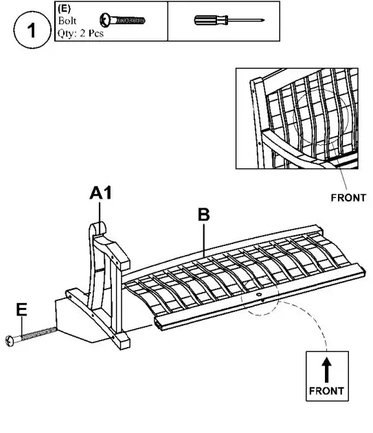 Member s Mark Painted Porch Swing Instruction Manual - Install on level ground
