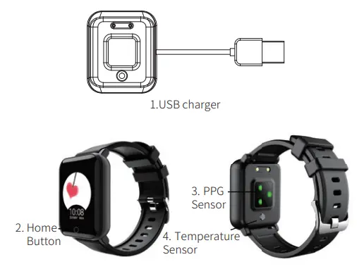 Joint Chinese 1963YH Bluetooth Intelligence Sport Temperature watch 1